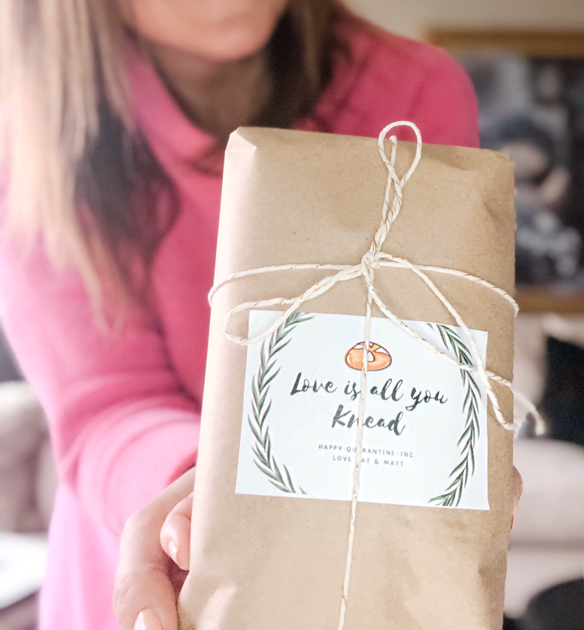 Give the gift of homemade whole wheat and honey bread - perfect housewarming or Christmas gift