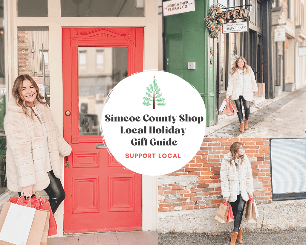 girl with shopping bags shopping local